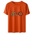 thumbnail image 3 of Adulte Été Dressy Tops Orange Short Sleeve Impression Graphique Col Rond Chemisier Casual T-Shirt Tops Chemise, 3 of 4