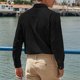 thumbnail image 4 of pstuiky camisetas de manga larga para hombre, Blusa informal de manga larga con cuello vuelto y solapa de Orduroy liso para hombre Tops de hombre s, 4 of 8