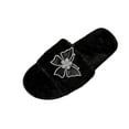 thumbnail image 3 of Slippers for Women Flat Heel Open Toe Slip-on House Slides Women's Versatile Indoor Decoration Fashionable Fall Winter Trendy Flat Soft Sandals Black 6.5, 3 of 9