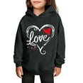 thumbnail image 1 of Sudaderas con capucha para niños y niñas, sudaderas casuales de manga larga, lindas sudaderas de gran tamaño con bolsillo de polar, chaquetas para niñas, 1 of 4