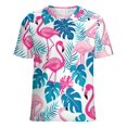 thumbnail image 5 of Flamingo Pattern Women's T-Shirt Short Sleeve T Shirts Tops Tee Ladies Loose T, 5 of 6
