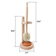 thumbnail image 2 of Wood Toilet Brush and Holder Set, Wood Toilet Bowl Cleaner Brush for Bathroom, Toilet Scrubber with Stand, 2 of 5