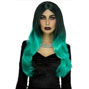 Way To Celebrate Halloween Adult Ombre Wig Black/Green