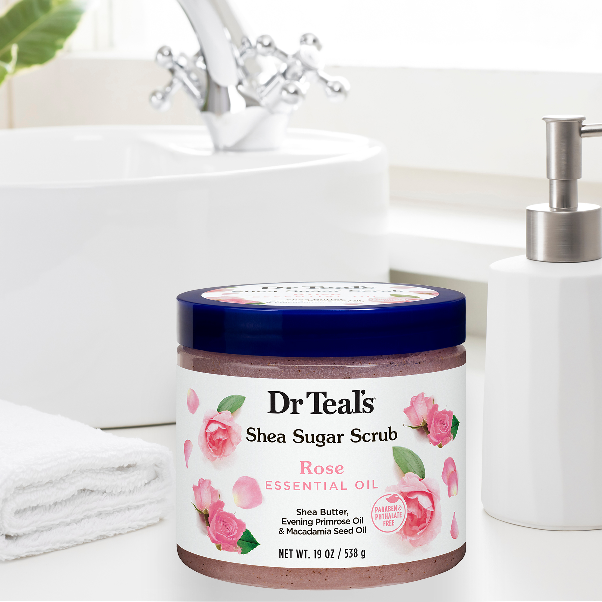 Dr Teal's Shea Sugar Body Scrub with Rose Oil, 19 oz photo 8