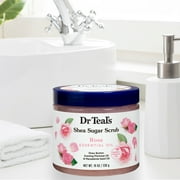 Dr Teals Shea Sugar Body Scrub with Rose Essential Oil, 19 oz.