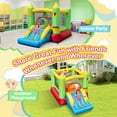 thumbnail image 4 of Gymax Inflatable Bounce House w/ Slide Jumping Area & Basketball Hoop Blower Excluded, 4 of 9