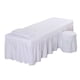 thumbnail image 1 of Juego de sábanas, fundas de almohada y fundas para taburetes para camilla de masaje cosmético, 185x70cm, color blanco. Ropa blanca, 1 of 8