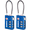 Blue, variant on Brinks 34mm Blue TSA Indicator Lock with Cable Shackle, 2 pack