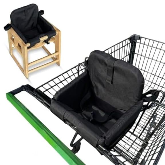 Cubierta de Asiento para Carrito de la Compra para Bebé JoSeat Negro Acolchado