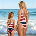 thumbnail image 5 of Grbisyd July 4th Celebration Girls Swimsuit One Piece Bathing Suit with Crew Neck Quick Dry Patriotic Swimming Suits Independence Day Swimwear 1-10 Years, 5 of 6