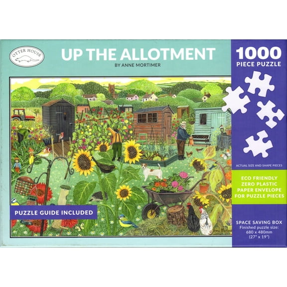 Otter House 1000 Piece Puzzle - Up The Allotment By Anne Mortimer