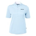 thumbnail image 2 of Women's Cutter & Buck  Powder Blue Spelman College Jaguars DryTec Virtue Eco Pique Stripe Recycled Polo, 2 of 3