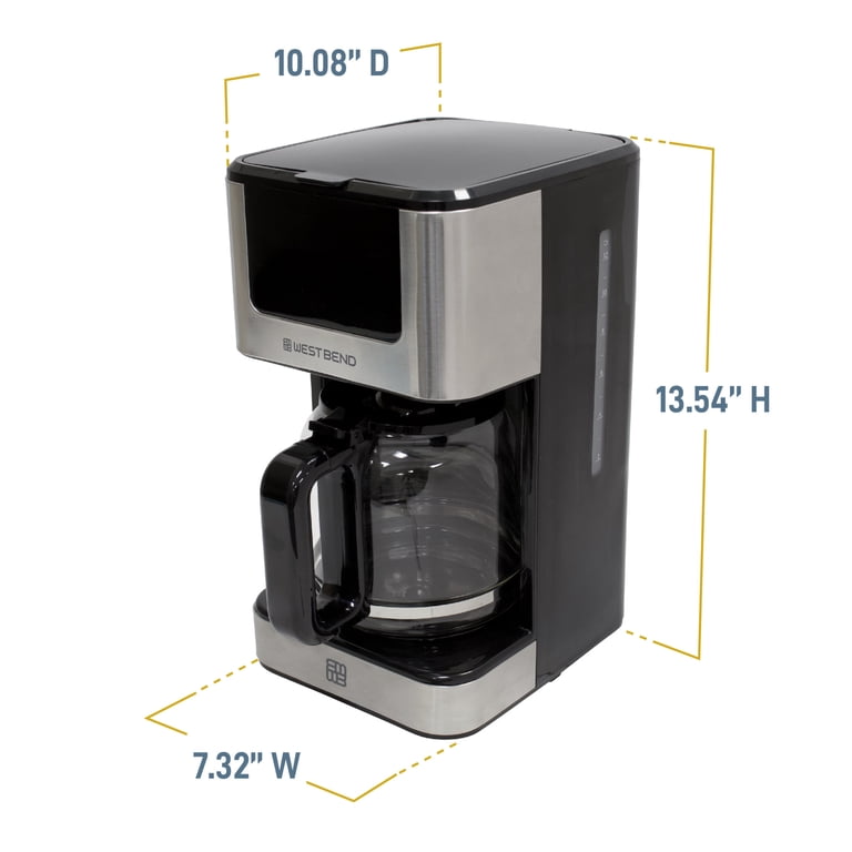 West Bend 12-Cup Hot & Iced Coffee Maker, Stainless Steel photo 4