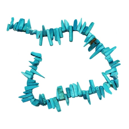Triple Strand Turquoise Bead - Blue Turquoise Bead Chips Strand (6 x 20mm)