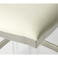 thumbnail image 3 of Butler Specialty Jordan Acrylic And Faux Leather 24" Counter Stool - White, 3 of 5