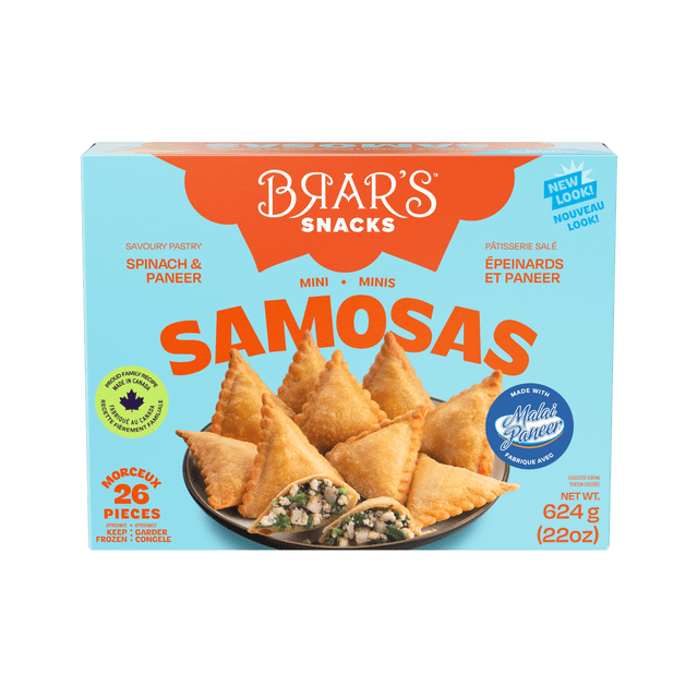 BRAR'S SPINACH AND PANEER SAMOSA, PASTRY FILLED WITH SAVOURY SPINACH AND PANEER