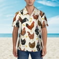 thumbnail image 4 of Goofa Roosters and Chickens Hawaiian Shirt for Men, Unisex Summer Beach Casual Short Sleeve Button Down Shirts,Aloha Tropical Floral print shirt-Large, 4 of 9