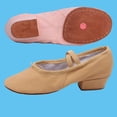 thumbnail image 4 of Tauxra Womens Canvas Practice Dance Shoes with Low Heel, Lightweight and Flexible for Dance Class and Studio, Cross Strap Design with Secure Fit and Breathable Upper, 4 of 6