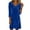 A85 Blue, variant on Velvet Dress for Women, Three Quarter Sleeve Twist Front V Neck Dresses, Loose Fit and Comfortable, Ideal Casual Or Evening Wear
