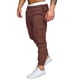 thumbnail image 2 of Pantalones casuales de color liso con múltiples bolsillos para hombre - Leggings de algodón, largo, moda de verano - M/L/XL/XXL, 2 of 2