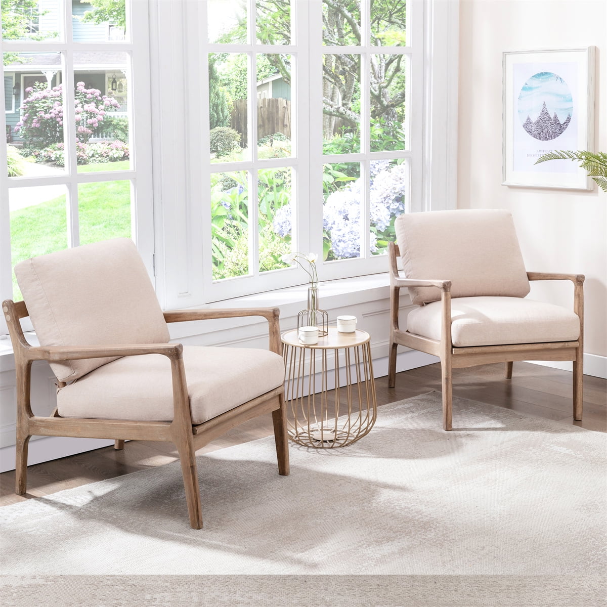 Modern Farmhouse Accent Chair, Armchair, Mid Century Lounge Chair, Easy