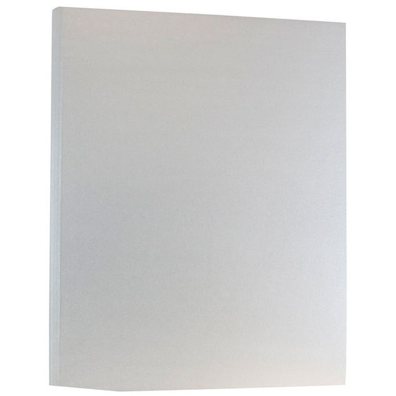 JAM Paper Metallic Paper, 8.5 x 11, 32lb Silver, 100 per Pack