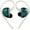 Cyan with Mic, variant on KZ AS10 IEM Headphone, 5 Balanced Armature Driver KZ Earbuds Wired Earphone, Stereo HiFi in Ear Monitor Headphone Musician Headset Earphone with Detachable 2 Pin Cable