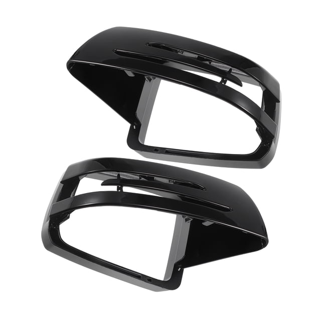 Unique Bargains Pair Rear View Mirror Cover Cap Replacement Gloss Black for Mercedes Benz A Class W176 B Class C Class