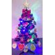 thumbnail image 3 of Árbol de Navidad de 24 con piña, pequeño adorno de cinta de Papá Noel, árbol nacional con cadena de luces, 3 of 8