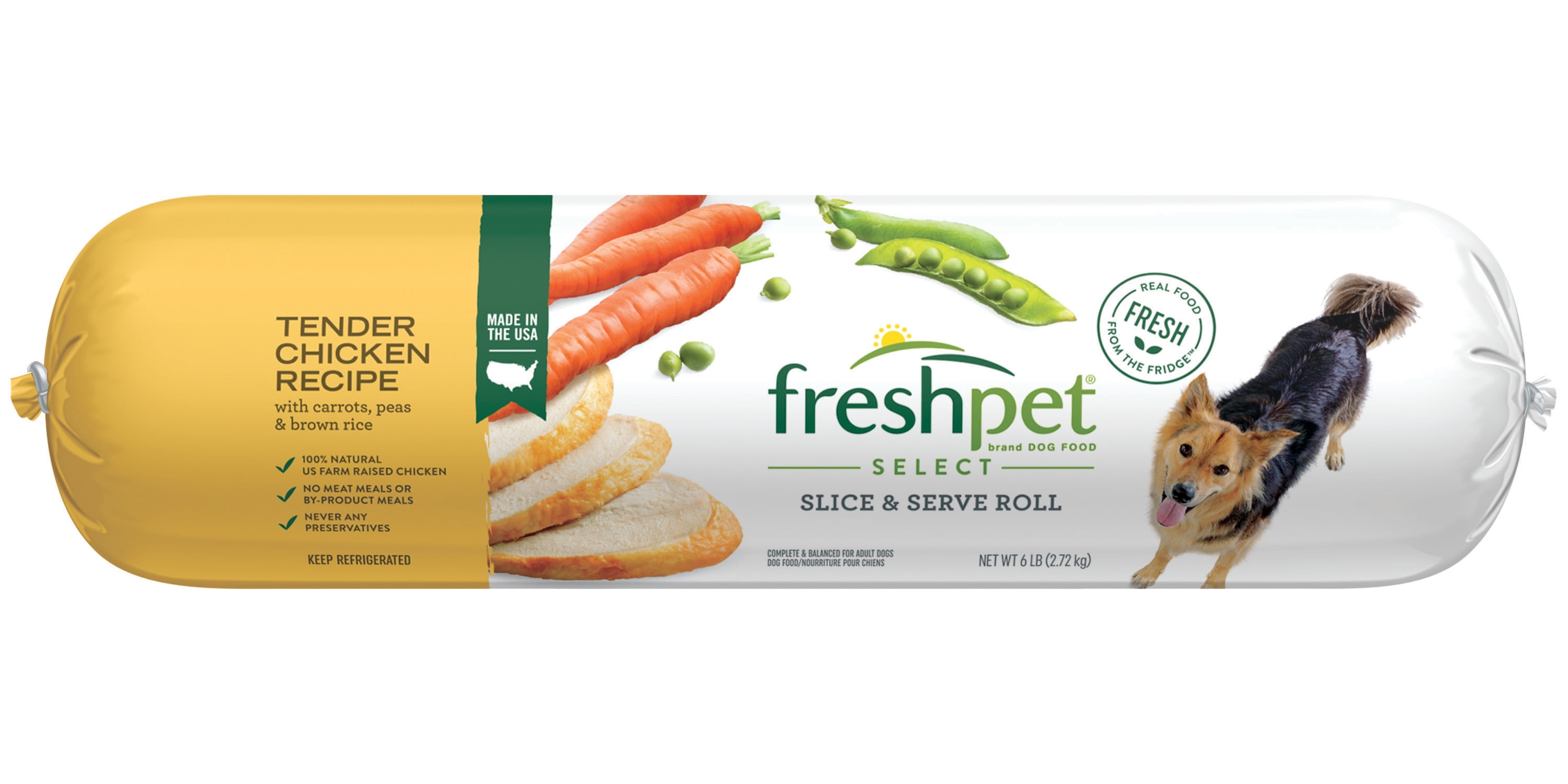 Freshpet Healthy Natural Dog Food Fresh Chicken Roll 6lb Walmart 