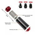 thumbnail image 4 of High Flow Universal Inline Fuel Filter 100 Micron Cleanable AN6 AN8 AN10 Adapter, 4 of 12