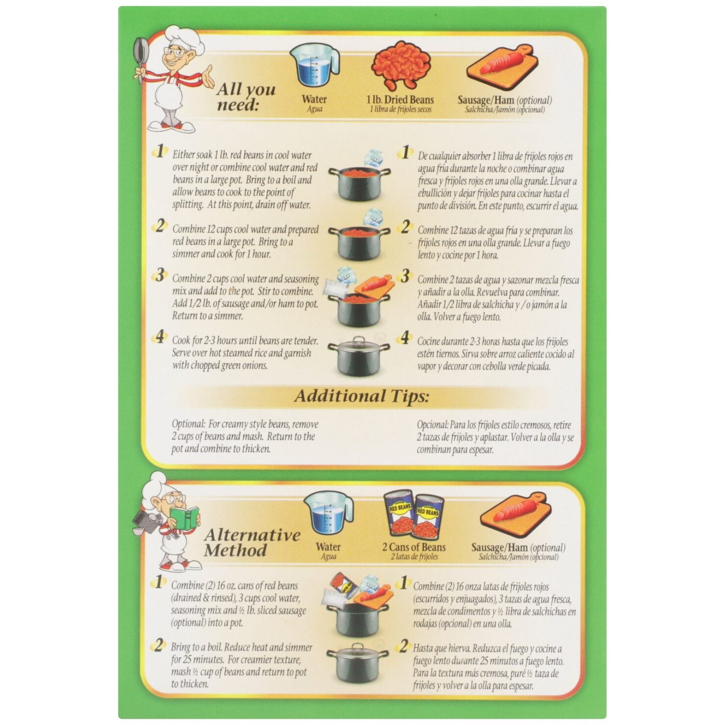 (4 pack) Tony Chachere’s, Red Beans, Seasoning Mix, Cajun, 2.2 oz