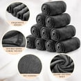 thumbnail image 3 of 12 Pcs Flannel Fleece Throw Blanket Bulk 50 x 60 Inch Soft Fleece Blanket Warm Throw Blanket Coral Blankets for Couch Sofa Home Wedding Gifts Season (Dark Gray), 3 of 12