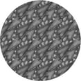 thumbnail image 1 of Ahgly Company Machine Washable Indoor Round Transitional Black Area Rugs, 5' Round, 1 of 7