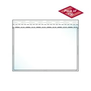 EnvyPak Crystal Clear Booklet Style Envelope 6" x 9", Permanent Tape (5.5 x 8 Insert Size) Holds Booklets, Catalogs and Brochures - Box of 100 - Made in USA