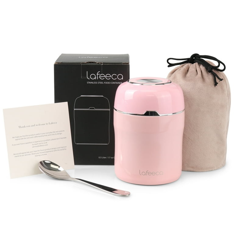 Lafeeca Thermos Food Jar - Vacuum Insulated Red