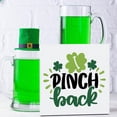 thumbnail image 5 of Zomyto 5"x5" Farm house Spring Lucky Wooden Box Sign Funny March Desk Decor Rustic Decorative Wood Block Plaque St Patrick's Day Decor, 5 of 6