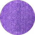 thumbnail image 1 of Ahgly Company Indoor Round Oriental Purple Industrial Area Rugs, 3' Round, 1 of 4