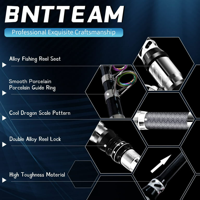 Buy BNTTEAM Mini Baitcasting Reel and Rod Combos Hard High Carbon