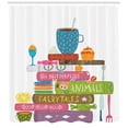 thumbnail image 3 of Ambesonne Tea Shower Curtain, Cup on a Pile of Fantasy Books, 69"Wx75"L, Multicolor, 3 of 3