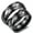 Boy's Black, variant on 6MM Titanium Steel Lovers Gift Band Gold/Black Wedding Couple CZ Rings Size 5-13