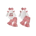 thumbnail image 2 of Cjfdfy Newborn Baby Girls Christmas Outfit My 1St Christmas Letter Print Romper With Plaid Pants Headband Three-piece Set Cute Christmas Fall Winter Clothes, 2 of 7