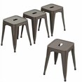 thumbnail image 2 of HAOBO Tabourets Métalliques Industriels Modernes Tabourets de Salle de Classe Ensemble de 4] Empilables pour Intérieur Extérieur 18 Chaise de Salle à Manger Enfants Tabourets Courts - Rouille, 2 of 4