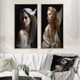 thumbnail image 1 of Designart « Renaissance Angel Celebration of Innocence IV » Femme à la Mode Ensemble d'Art Mural Encadré de 2 - Ensemble d'Art Mural Encadré Glam Blanc de 2, 1 of 6