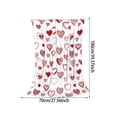 thumbnail image 3 of TIELUTT Valentine's Day Heart Throw Blanket Cozy Red & Hearts Blanket Theme Flannel Waited Blankets for Adults Full Size Warm Blankets for Winter Throw Blanket Full Pot Blanket Throw Twin Throw Blank, 3 of 6