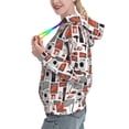thumbnail image 2 of Fotbe Modern Life Pattern Womens Long Sleeve Hoodie, Pullover Hooded Sweatshirt, Kangaroo Pocket Hoodie with Eye-catching Drawstrings-Medium, 2 of 7