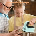 thumbnail image 3 of Yomelo 9-Speed Digital Hand Mixer Electric, 400W Powerful DC Motor, Baking Mixer Handheld with Snap-On Storage Case, Touch Button, Turbo Boost, Dough Hooks, Whisk (Ice Blue) C95, 3 of 3