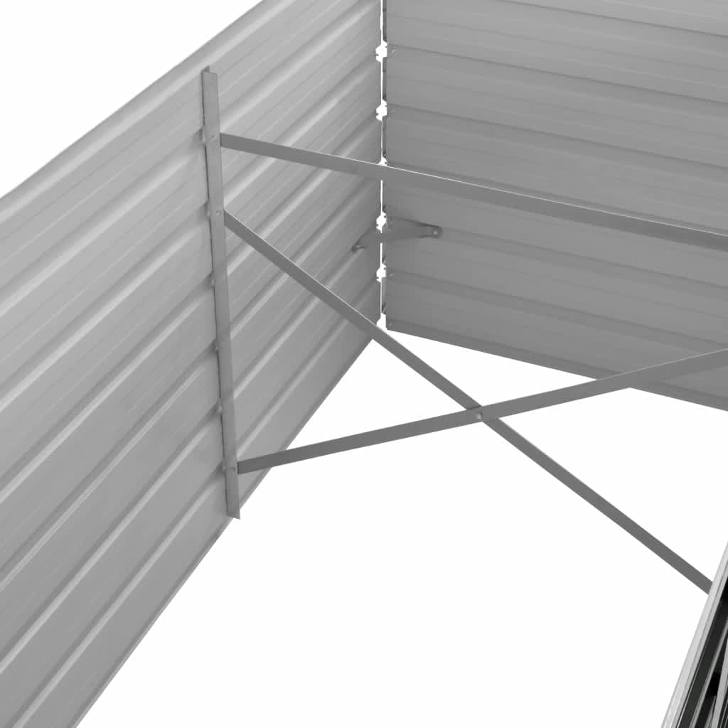 vidaXL Raised Garden Bed Raised Flower Bed Galvanized Steel Planter Anthracite