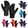 thumbnail image 1 of Guantes de abrigo congelados, guantes de abrigo de invierno con recubrimiento impermeable y función de pantalla táctil, correr y montar en bicicleta, Código XL rosa, 1 of 5