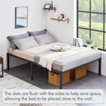 thumbnail image 4 of Fullfurnique Metal Platform Bed Frame with Heavy Duty Steel Slat Support, Full, Black, 4 of 7